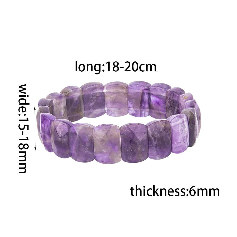 1pc creative overbearing punk Gothic retro natural stone crystal Obsidian tiger eye Rectangular hand row for women and men