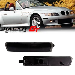 2PCS Smoked Lens Car Front Bumper Side Marker Light Cover Housings Kit For 1996-2002 BMW Z3 M Coupe Roadster, No Bulb / Socket