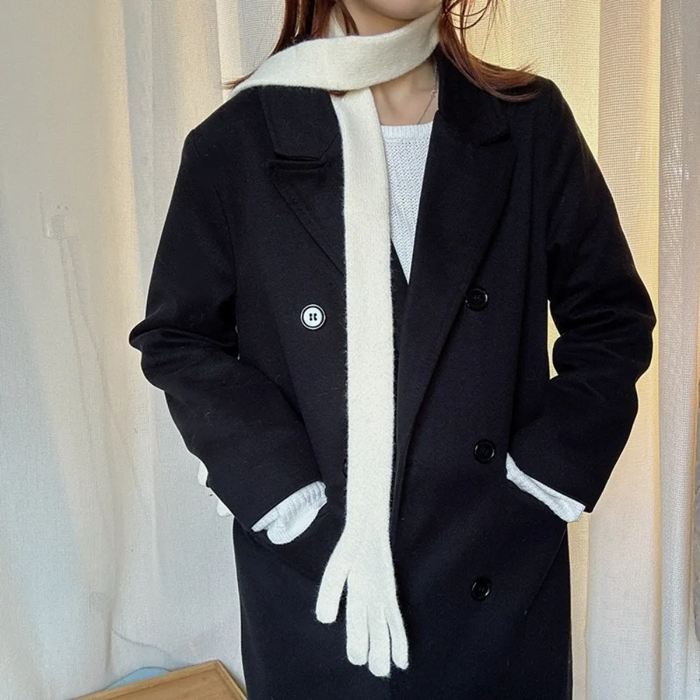 

Lightweight Little Palm Scarf Korean Style Acrylic Fibers Long and Thin Scarf Solid Color Multifunctional Creative Belt Unisex