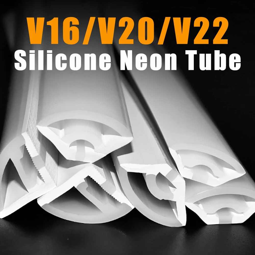 

LED Silicone Neon Tube Sector V Shape Sidelight Flexible Silica Decor IP67 Waterproof For WS2812 WS2811 SK6812 5050 Strip Light