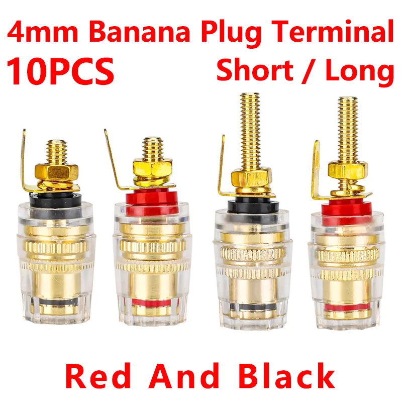 

10PCS High end Brass Crystal Binding Post for Thread Audio Speaker Amplifier 4mm Banana Plug Terminals Connector Hifi Audio DIY