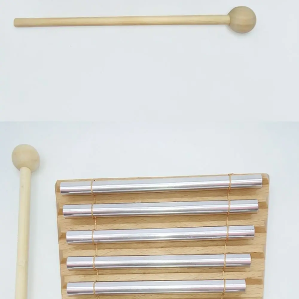 Natural Wood Percussion Music Chime Early Education Rhythm Toy Kids Sound Training Instrument Handheld Musical Knock Bar