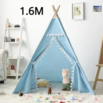 Children's playhouse 1.6M/1.35M tent Wigwam for kids Portable Children's Tipi Tent Teepee Tipi Infantil Kids Tent Girls Playroom