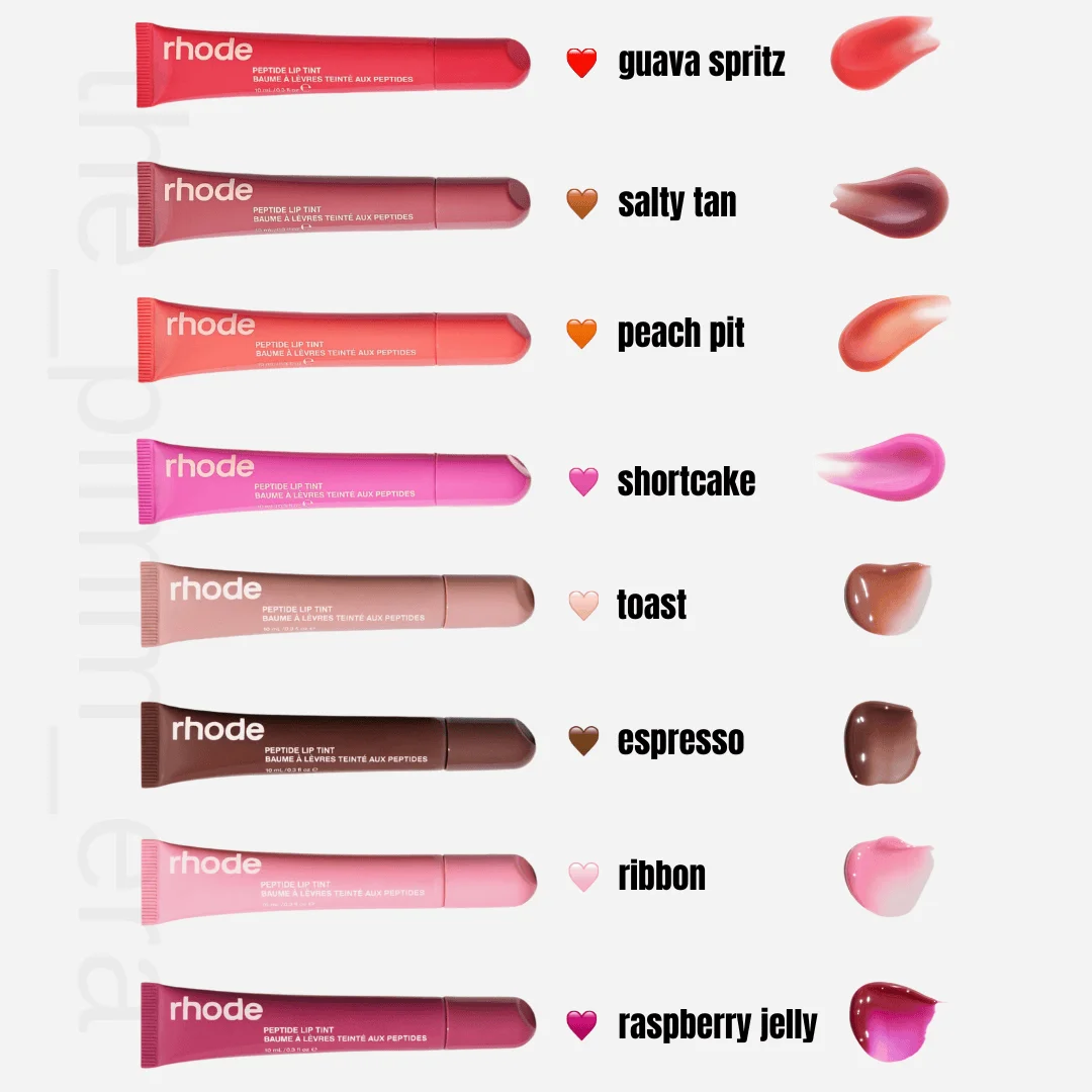 Rhode Lip Gloss 8 Colors Lip Glosses Plump Moisturizing Lip Glaze Essence Gel Oil Lipstick Mirror Glass Long Lasting Makeup Girl