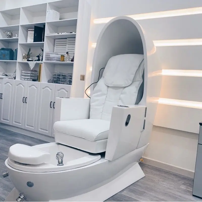 Populer Baby Pink Nyaman Kaki Spa Furniture Pijat Pedikur Kursi Dasar Kapsul Bentuk Telur Ruang Dengan Bahan Berkualitas Tinggi