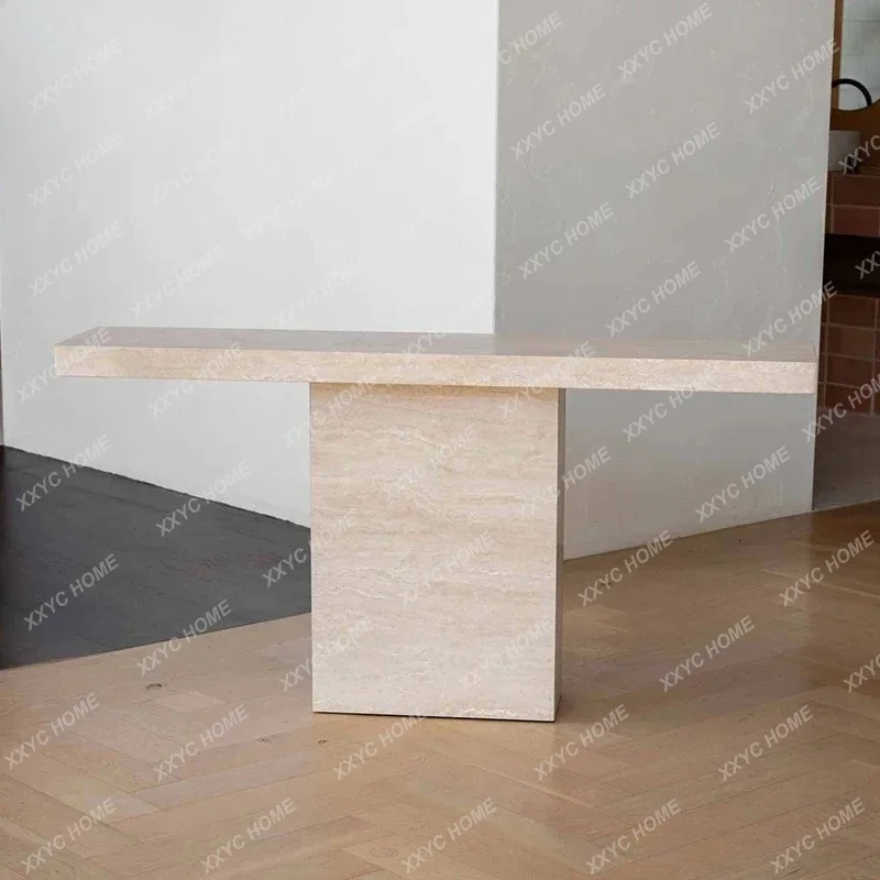 

natural marble entrance table creative against the wall light luxury entrance table R