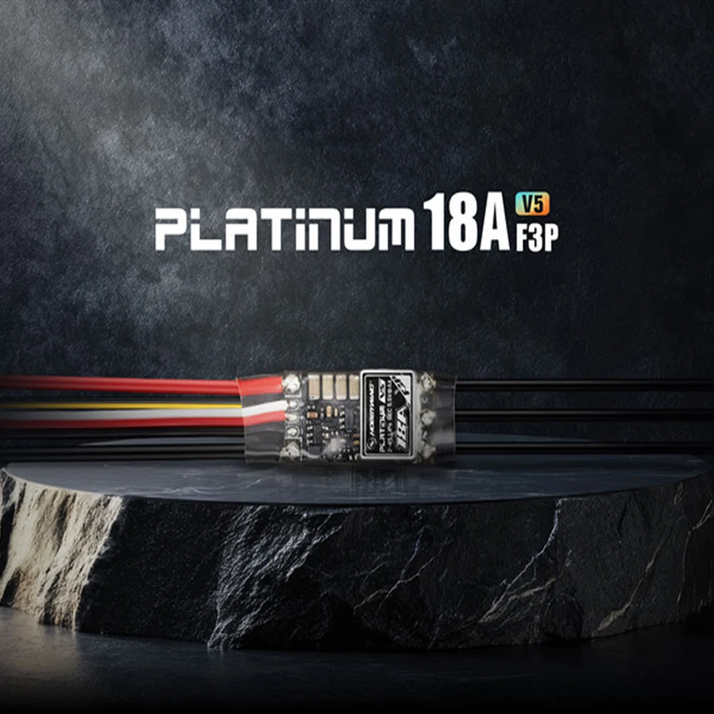 

2025НОВИНКА HOBBYWING Platinum 18A V5 F3P ESC Подходит для электрических самолетов F3P с фиксированным крылом, диапазон от 120 грамм до 320 грамм