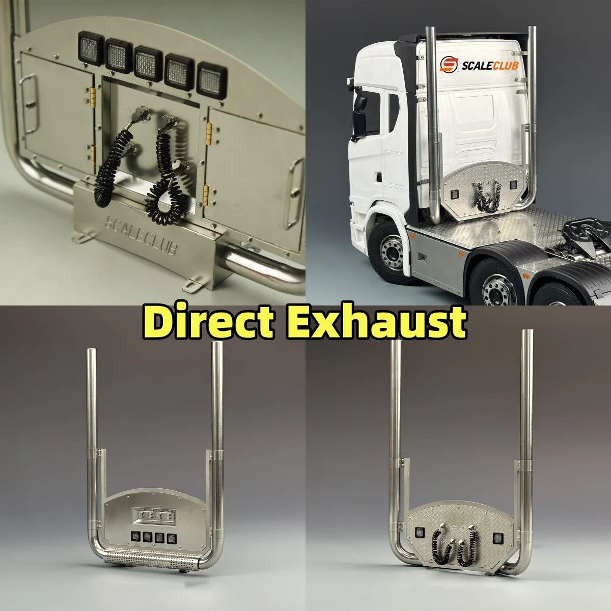 

Металлическая имитация прямой выхлопной дымохода для радиоуправляемого самосвала Tamiya SCANIA770S VOLVO BENZ Arocs MAN LESU, автозапчасти