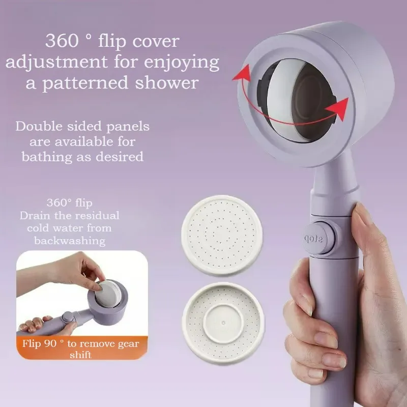 

showerhead filtering shower head four modes backwashing reversing anti blocking Bathroom handheld Handheld Shower