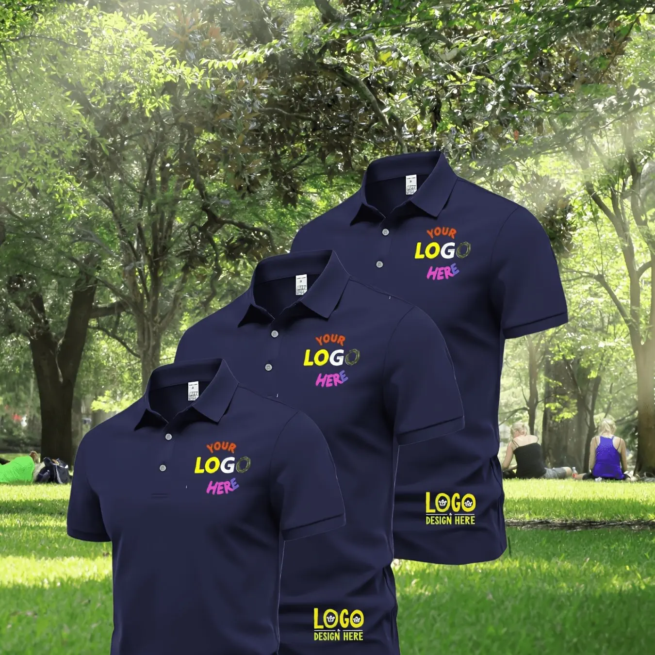 【3-piece Set】Customized Men's Polo Shirt with Collar and Short Sleeve Workwear for Corporate Team Building Advertising Shirt wit