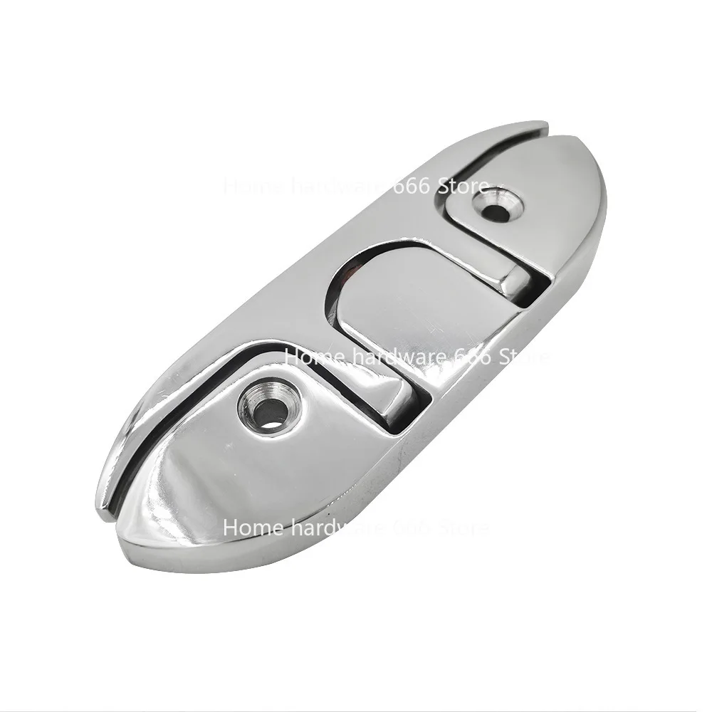Stainless Steel Folding Splint Pull Cable Tether Boat Column 6 Inch Marine Yacht Sheep Horn Bolt Hardware Accessories