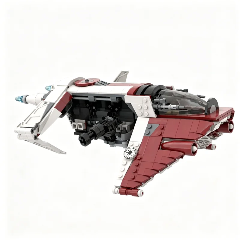 678pcs MOC SW Republic Marines Low Altitude Gunship Star Battle Model Building Blocks Creative DIY Gift Display Decor Assemble