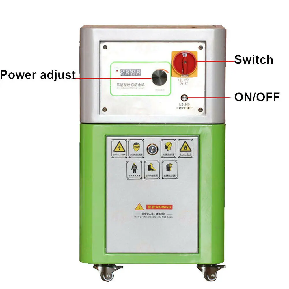 Intermediate Frequency Induction Heater Quenching Annealing Equipment Mini Melting Machine Metal Melting Furnace 220V