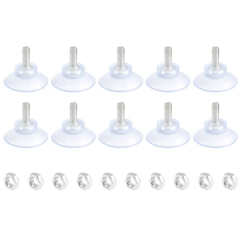 RALCA-10 Pcs Rubber Strong Suction Cup Replacements For Glass Table Tops With M6 Screw