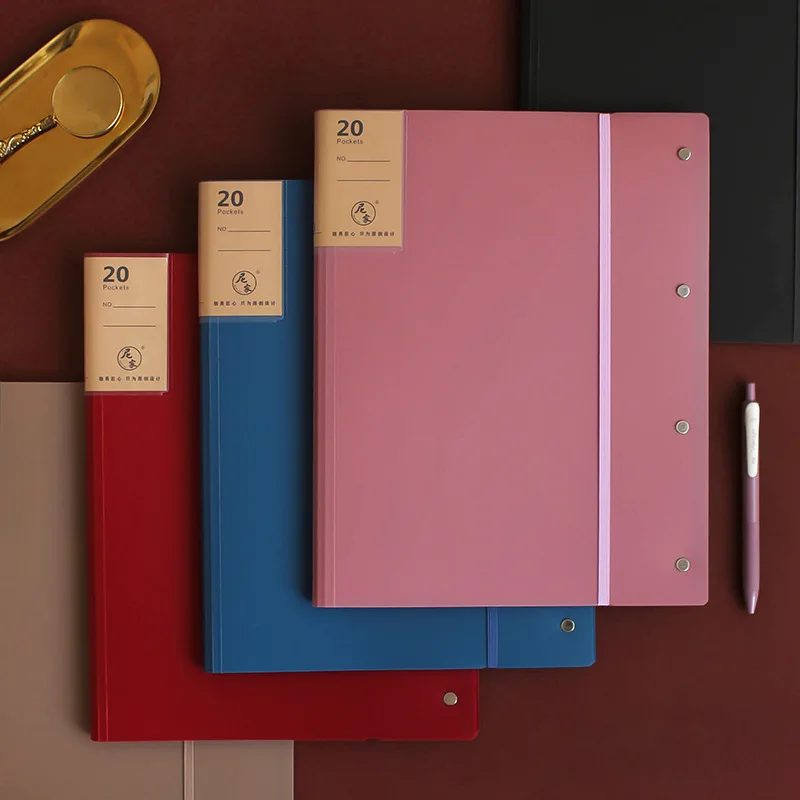 A3 Insert File Folders Big 20/30/40pages Display Books Transparent Document Storage Bags For Office Student Back To School Gifts