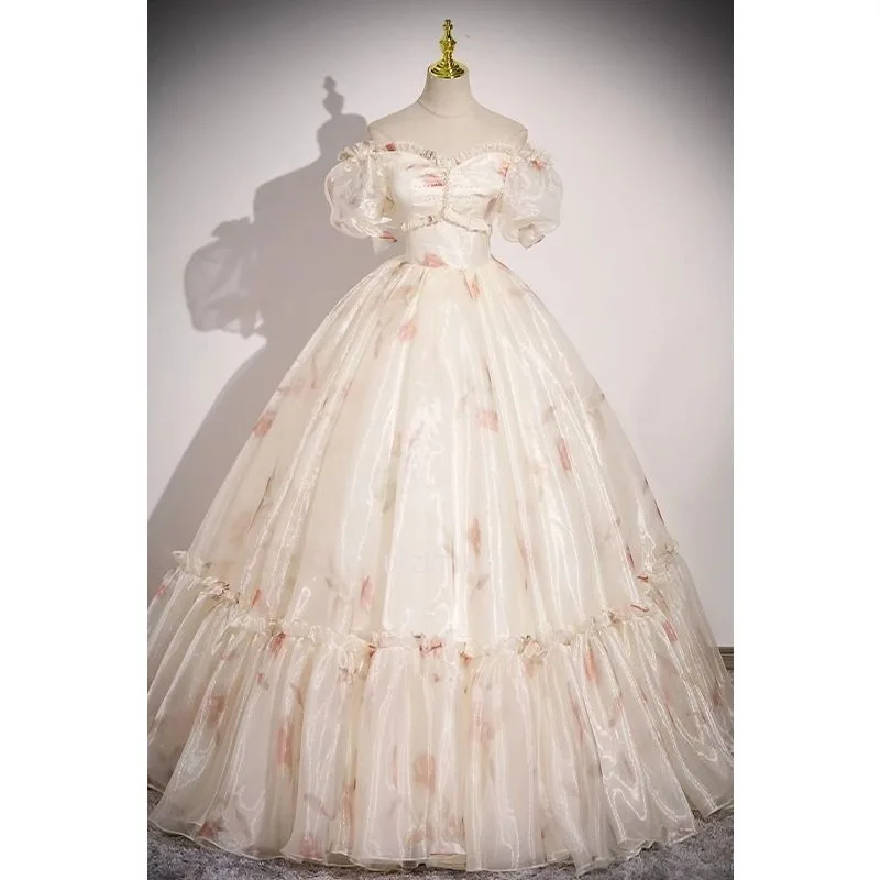 2025 doce princesa quinceanera vestidos de baile mais novo inchado vestido de baile elegante até o chão vestido de debutante personalizado