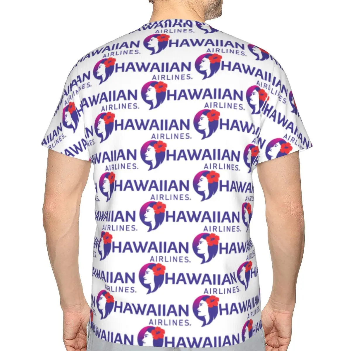 Hawaiian Airlines 100% Cotton T-Shirt Men'sFashion T Shirts Men Round Neck Short Sleeve