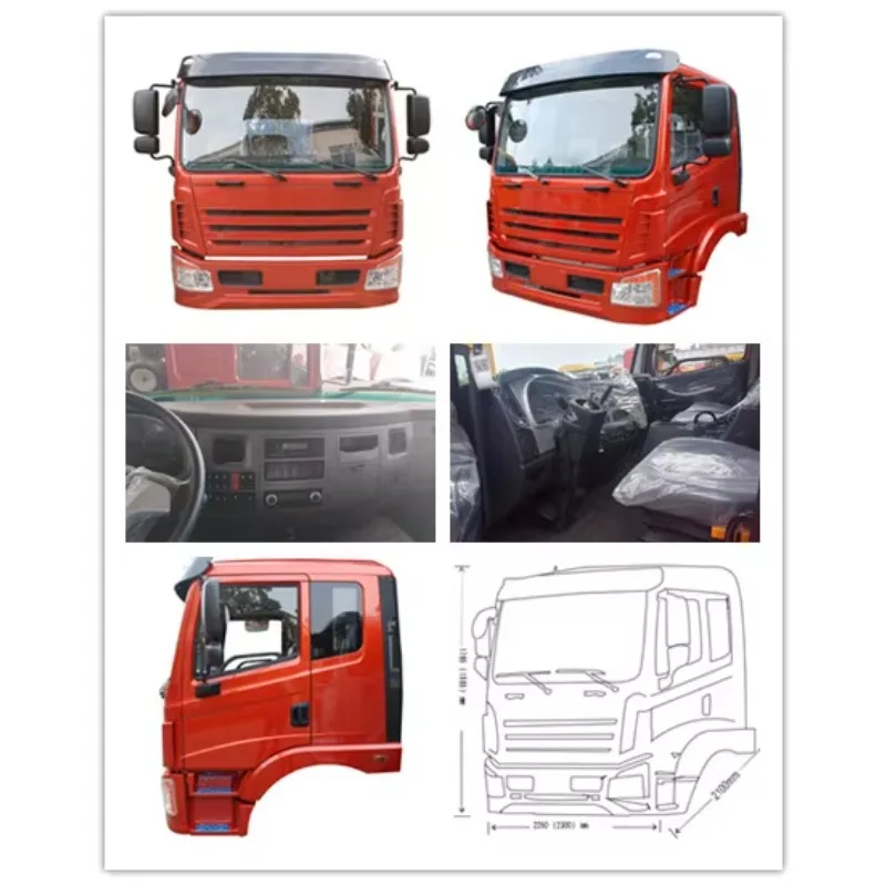 New Designed Medium Truck Complete Cabin Truck Body Parts Assembly