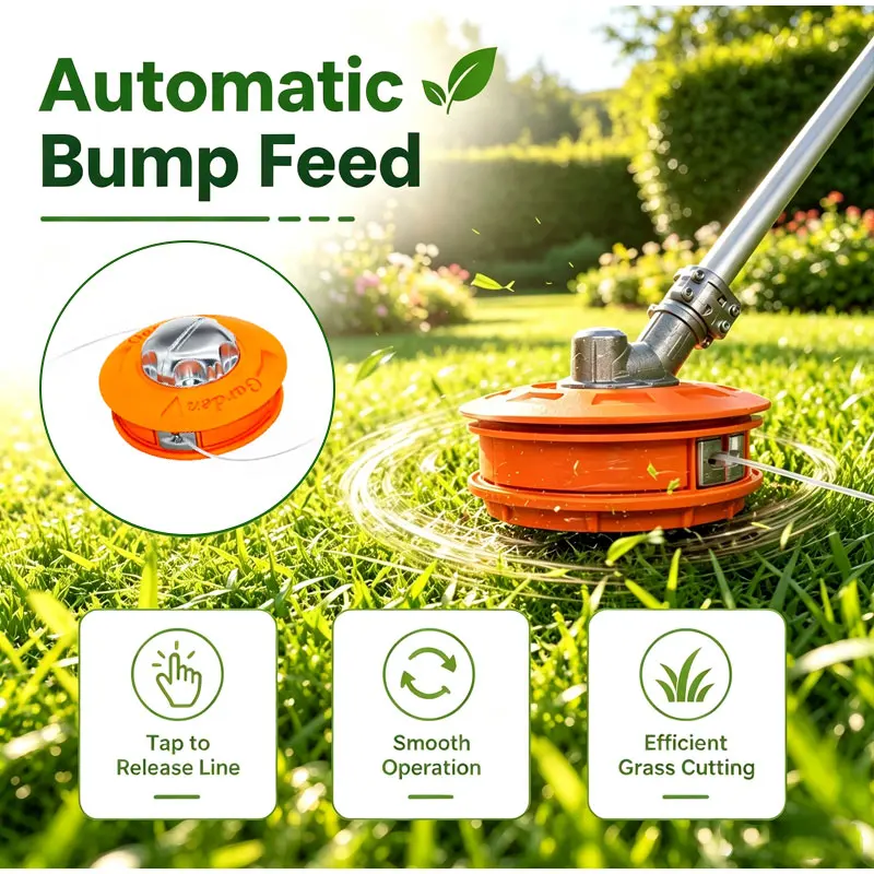 Automatic Lawn Mower Head Garden Universal Fit String Trimmer Replacement Bump Head Durable Trimmer Lawn Grass Brush Cutter Tool