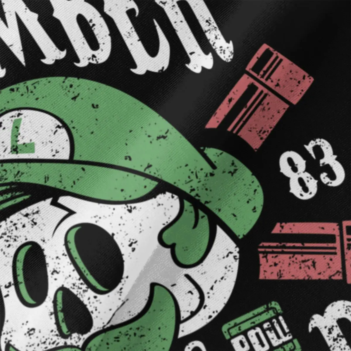 تي شيرت رجالي كبير الحجم من Plumber Forever Player عالي الجودة بأكمام قصيرة من القطن الخالص باللون الأسود برقبة دائرية