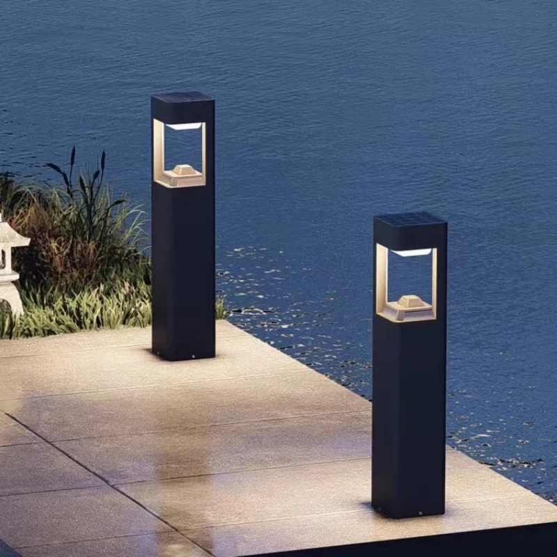 Salor LED Pillar Lamp Garden Outdoor Pillar Light Yard  Black Post Light Home Outside Post Light Shop Post Lighting Include Bulb