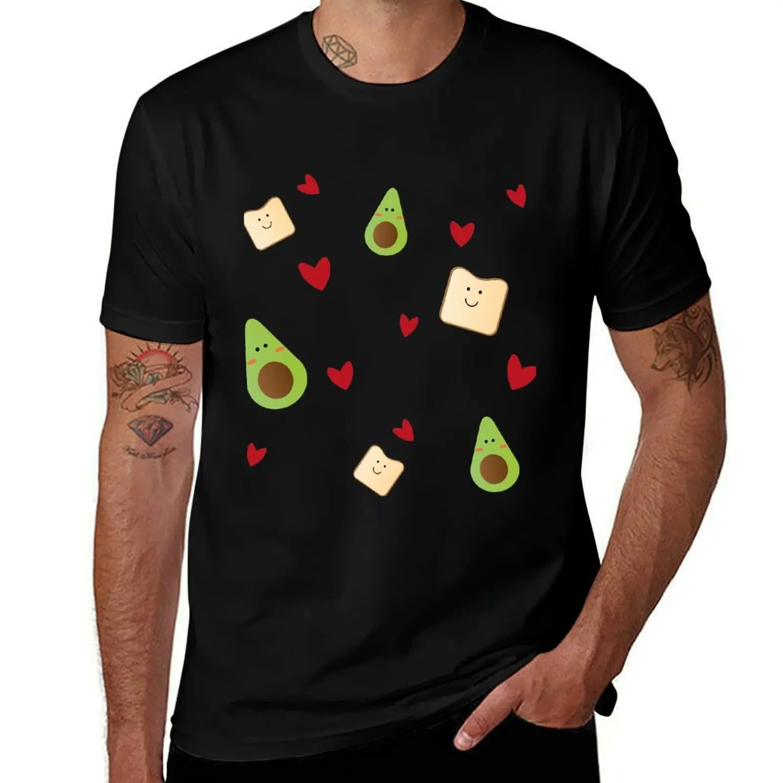 Avocado toast T-Shirt Casual Simple Design Short Sleeve Shirt T-Shirt