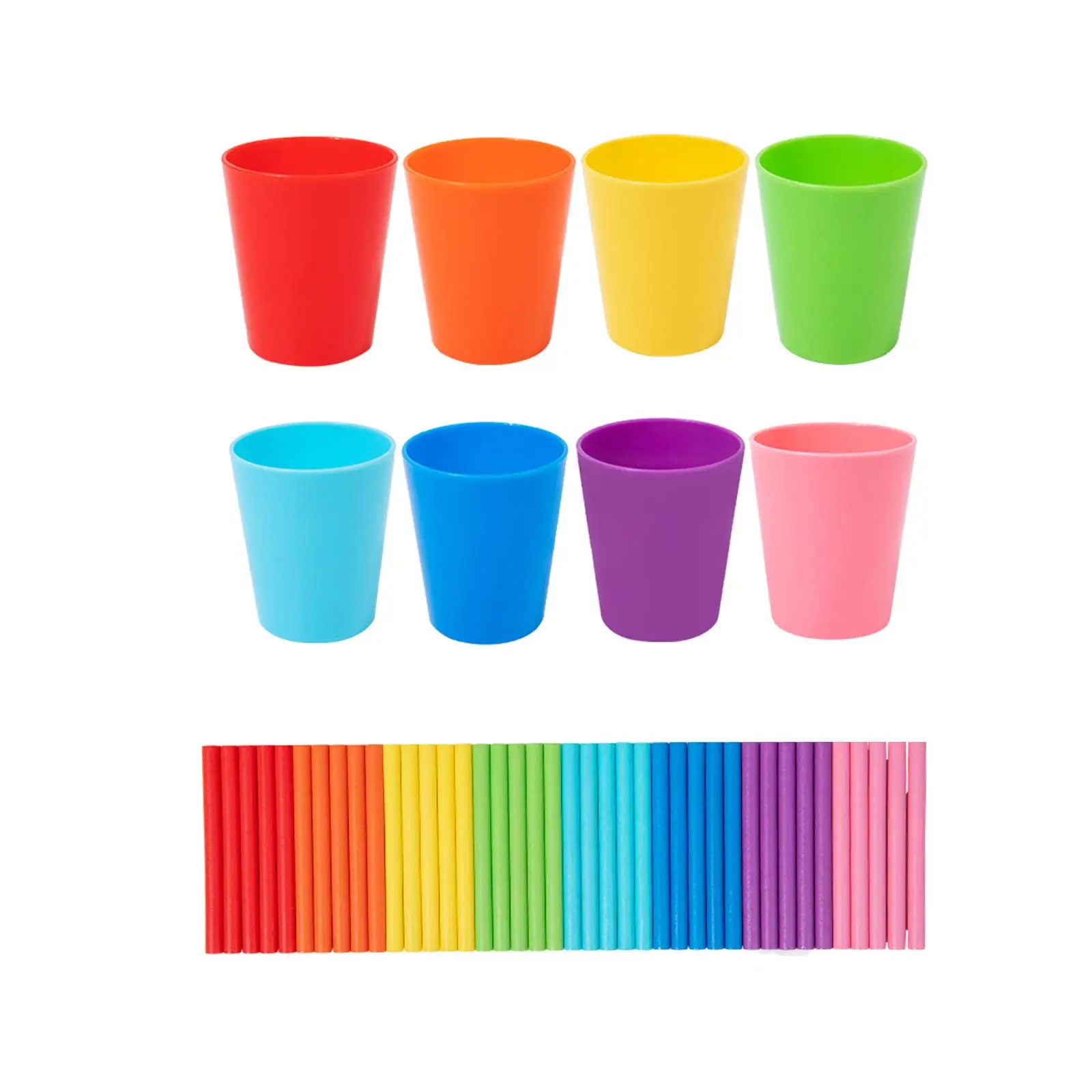 Children Color Sorting Cup Teaching Tool Classification Toy Cognitive Multifunction Color Matching Toy for Preschool Children