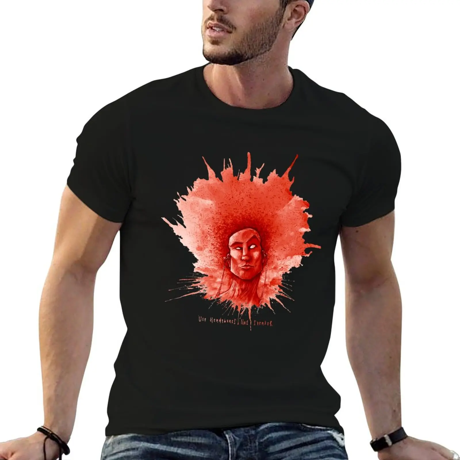 Stop speaker (R) T-Shirt Work Short Sleeve Cotton Top