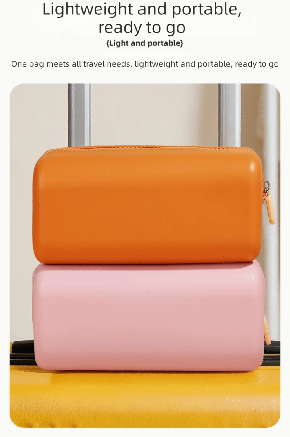 Hochwertige Silikon-Kosmetiktasche mit Großer Kapazität, Wasserdichte Reisetasche, Handtasche für Reisen – Detail 4