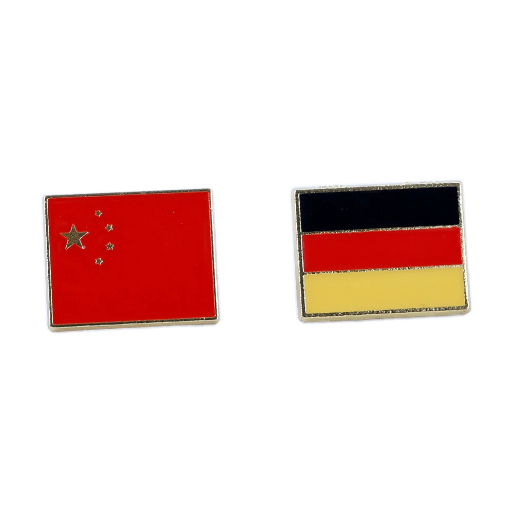 Alloy Flag Brooch China UK Germany Australia Patriotic Badge National Day Celebration Party Logo Gifts for Men Women Jewelry