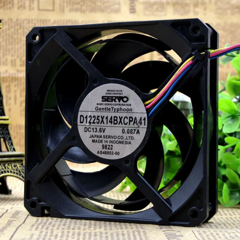

H for SERVO file D1225X14BXCPA41 13.6V 0.087A 12CM ultra-quiet cooling fan 4 wire