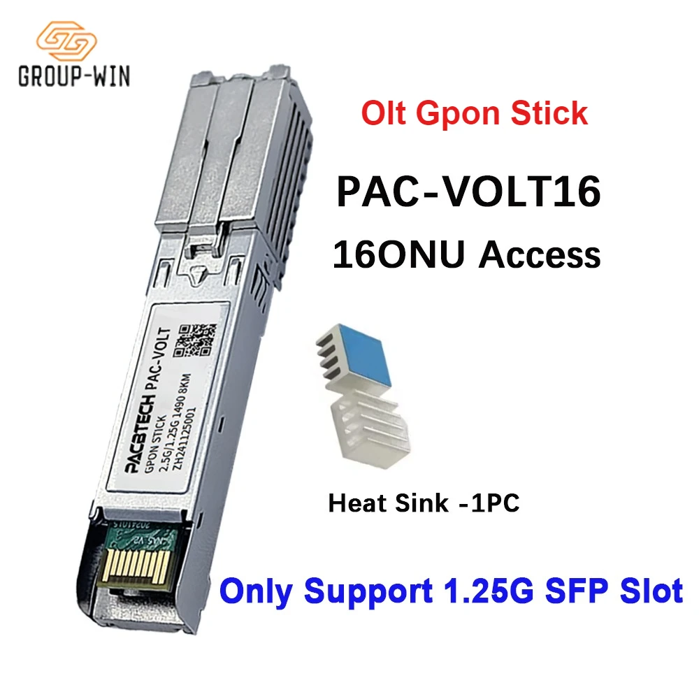 Mini OLT Micro Gpon Olt Stick منفذ واحد 2 في 1 منفذ Ftth Fttx 4G 5G Sc Upc Sfp Rj45 ألياف صغيرة مدمجة معدنية OLT