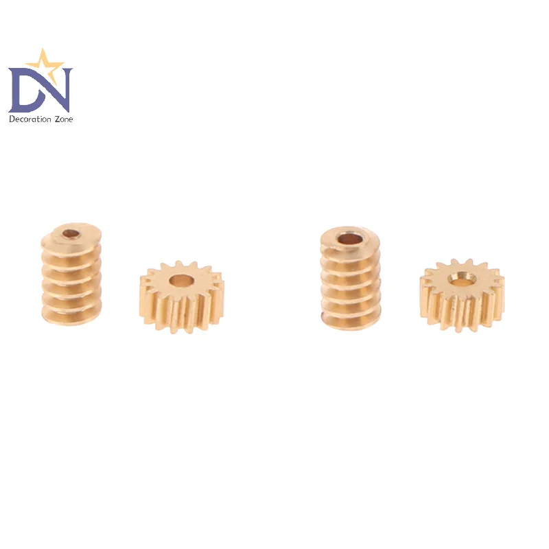 1:87 Modulus 0.2 15T Micro Brass Turbine Worm Static Change Gear Hole Dia 0.8mm/1mm Reduction Pinion Shaft Connector