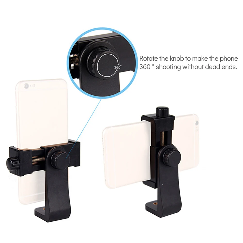 For iPhone 360° Mobile Phone Bracket Mobile Phone Clip Tripod Mounting Adapter Adjustable For Samsung iPhone Huawei Accessories