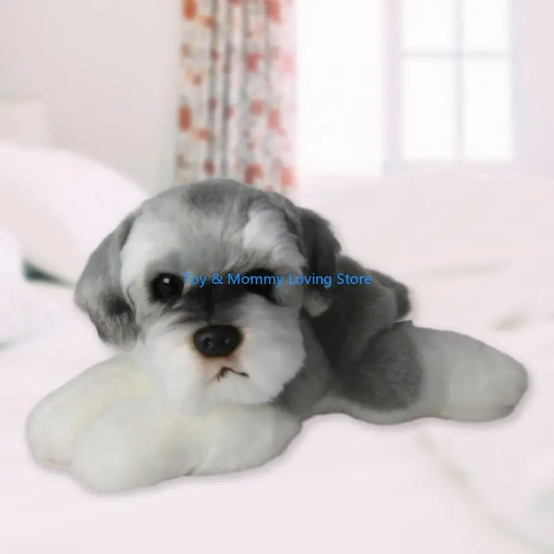 

Y1QF Funny Plush Made Realistic Puppy Ornaments Collectible Accessories Party Favor for Creative Relieve Boredom Supplies