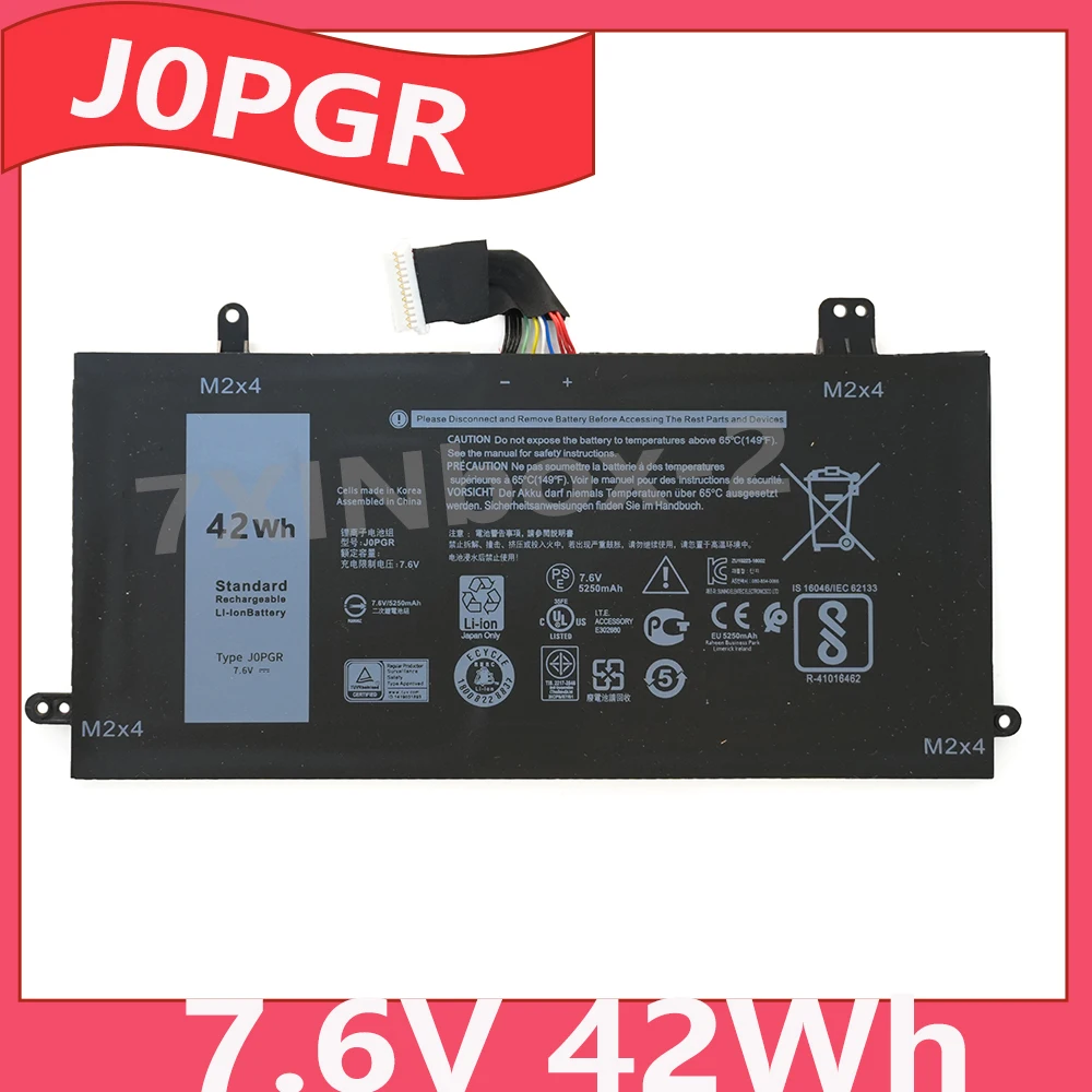 

J0PGR 7,6 В 42 Втч аккумулятор для ноутбука Dell Latitude 5285 5290 серии 2 в 1 ноутбук 0FTH6F FTH6F 0RDYCT RDYCT