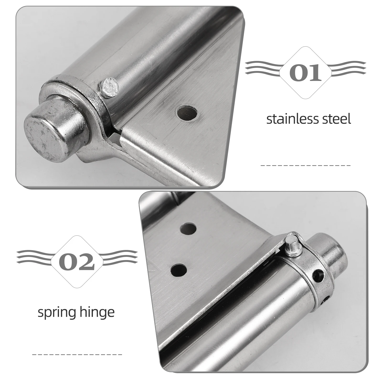 

2pcs Inch Saloon Door Hinges Automatic Closing Hinges Stainless Steel Double Spring Saloon Door Fence Gate Hardware Black