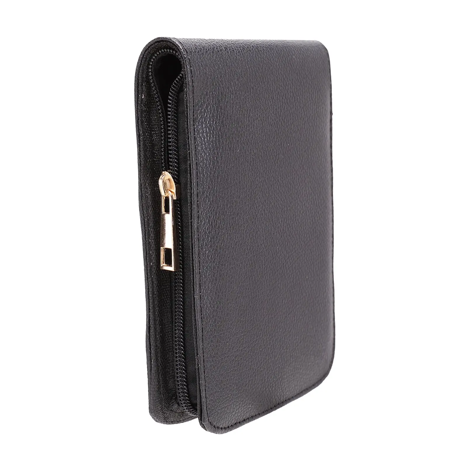 Pen Case Pencil Cases Pouch Bag for 12 Pens, PU Leather Fabric Zipper Protection Bag Dustproof Office School Stationery