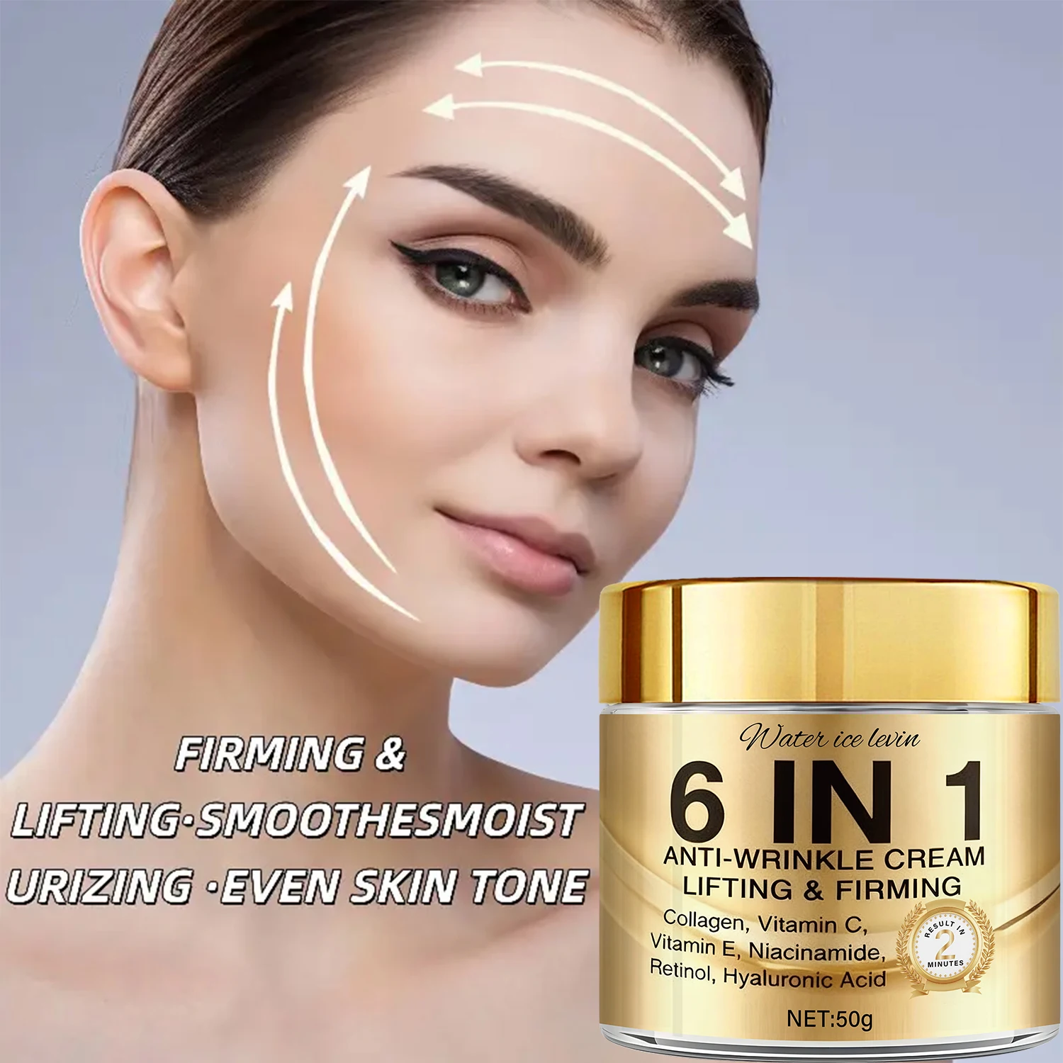 6 in 1 Cream with Collagen, Retinol & Hyaluronic Acid, Lifts, Firms & Nourishes for Softer, Confident Skin view 4