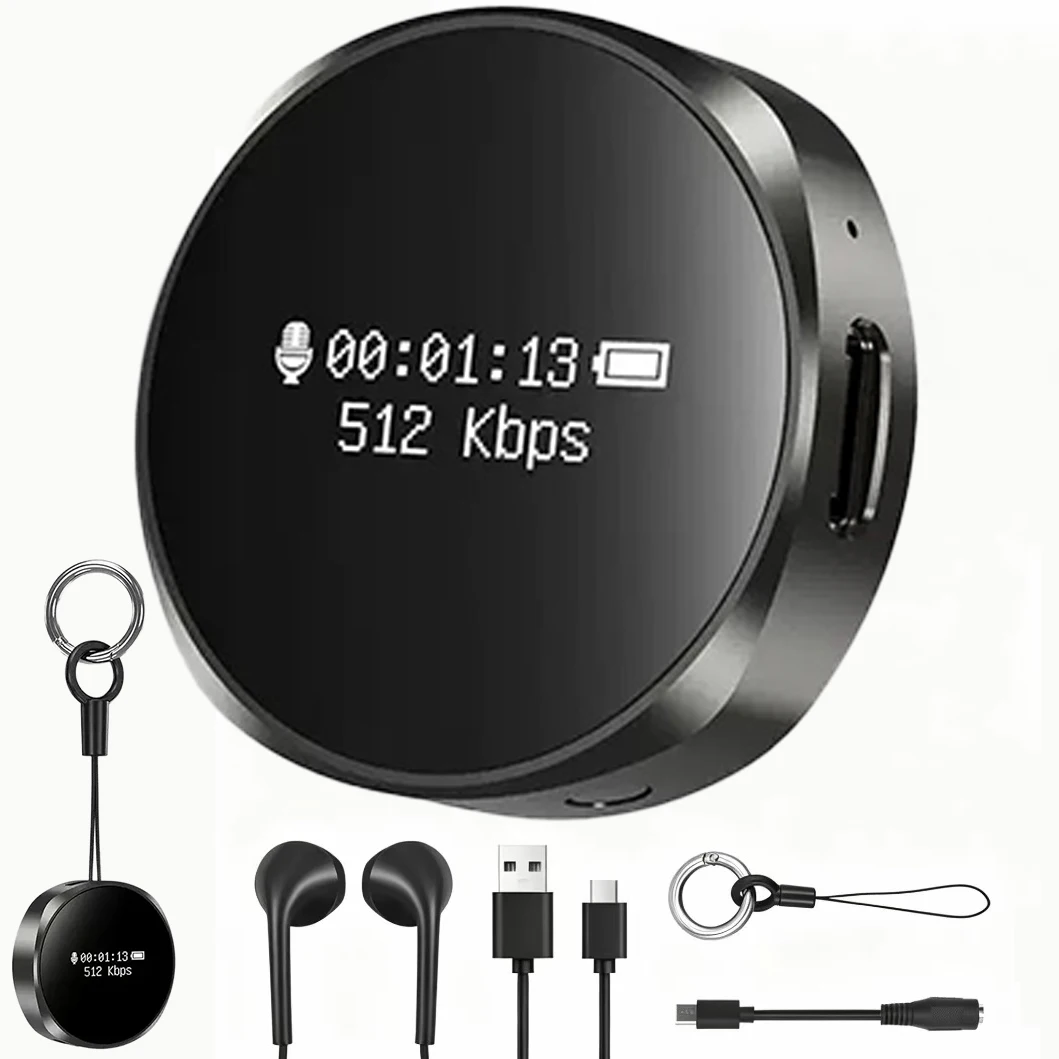 Mini Grabadora de Audio con Triple Reducción de Ruido, Activación por Voz, 800 Horas de Capacidad, Grabadora de Voz de 64G, Dispositivo de Escucha