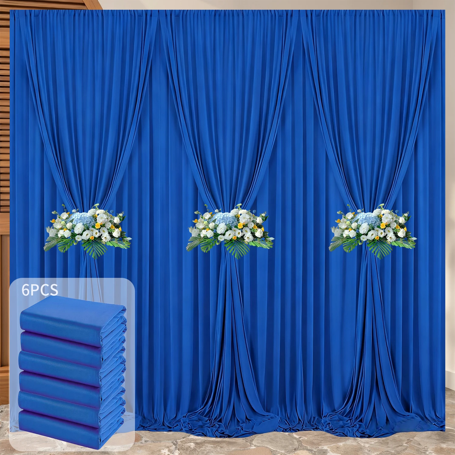 10Ftx30Ft Hintergrundvorhang, knitterfreier Hochzeits-Hintergrundvorhang, Foto-Dekorationsstoff, geeignet für Babypartys, Fotobühnen, Empfangsbereiche – Detail 1