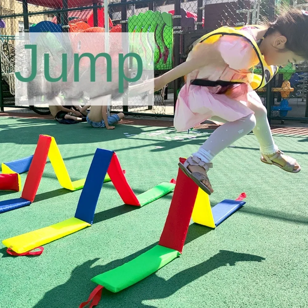 Children Fun Drilling Hole Game Multiple Plays Jumping Lattice Jumping Lattice Toy Kindergarten Sports Props Outdoor Game Toys
