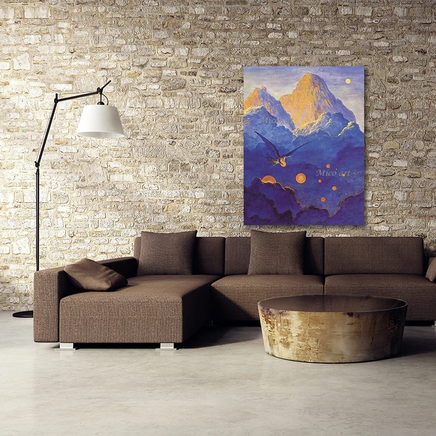 

Офисные настенные картины, абстрактная декоративная картина с высоким горным пейзажем, простые произведения искусства на холсте, безрамное искусство, акриловая текстурированная