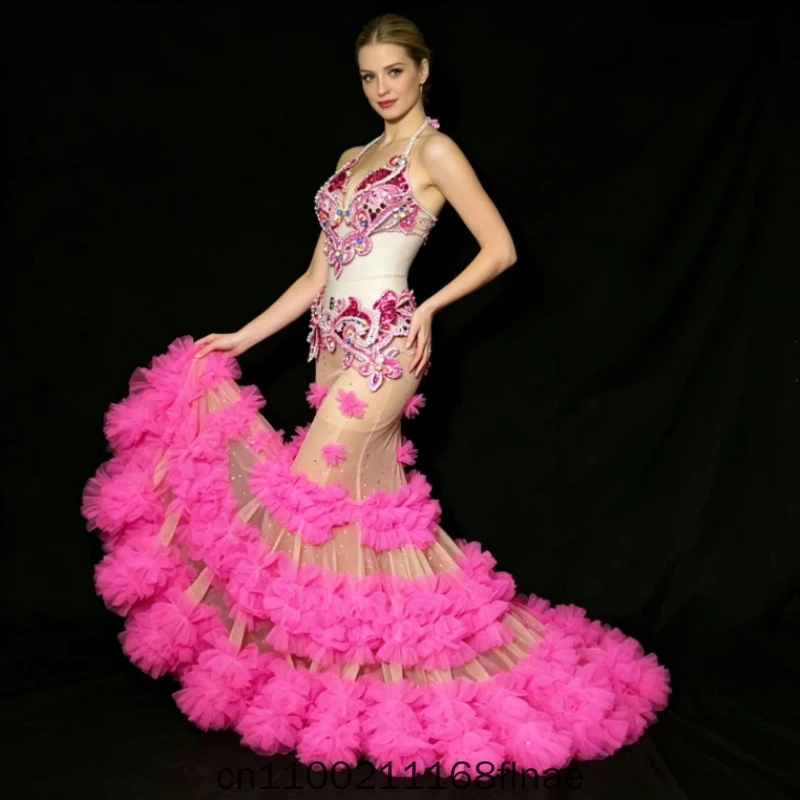 New Original Design of Belly Dance Performance Costumes, Fishtail Skirt Performance Costumes, High-end Customized Dance Costumes
