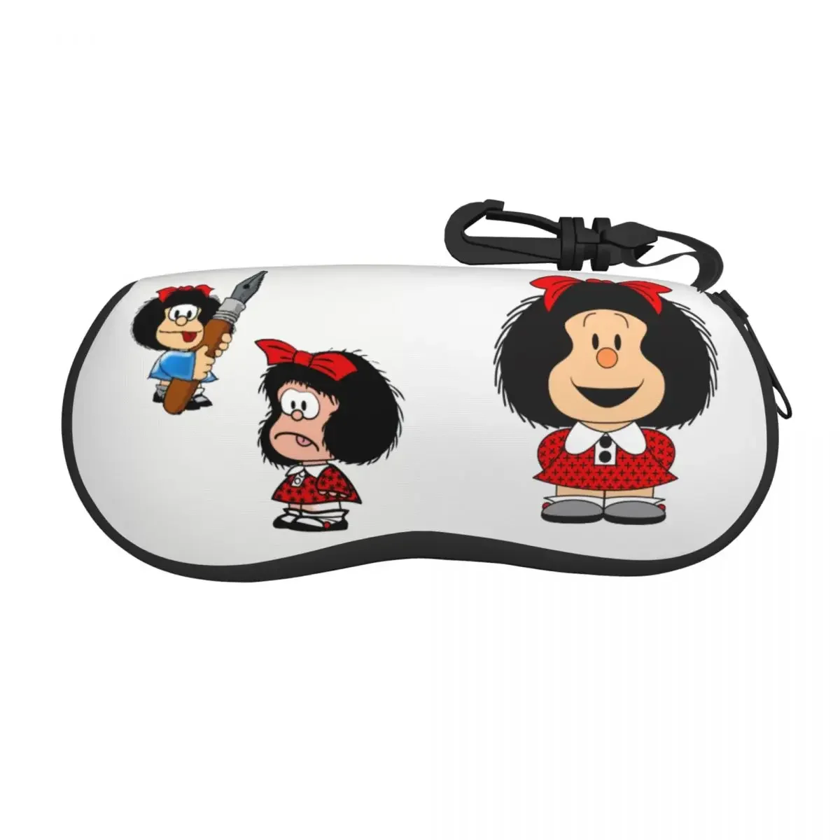 Custom Funny Mafaldas Quino Comics Argentina Cartoon Shell Eyeglasses Case Men Women Fashion Glasses Case Sunglasses Box Pouch