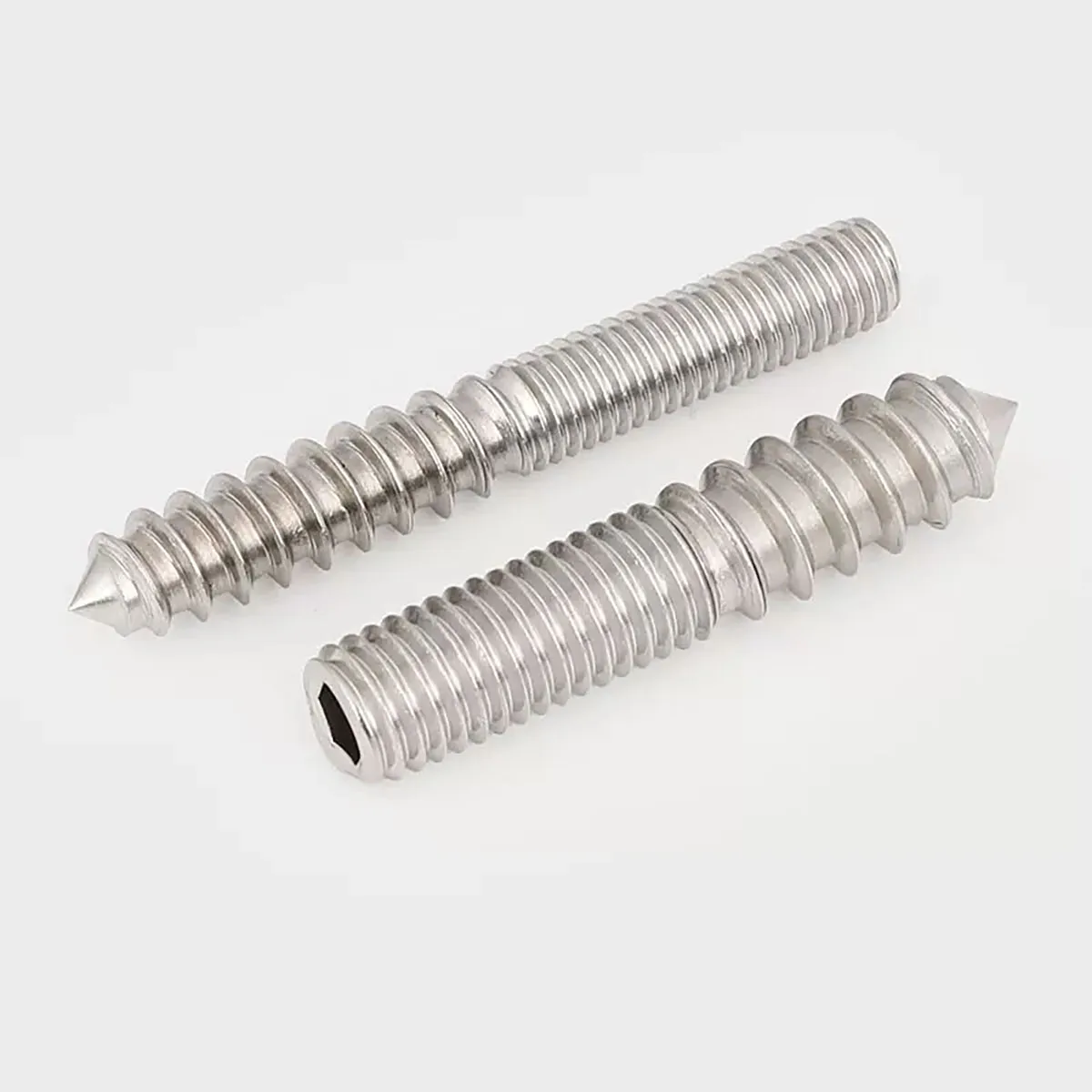 304 Stainless Steel Double-Head Thread Tapping Screw/Hexagon Socket Pointed Tail  Bolt