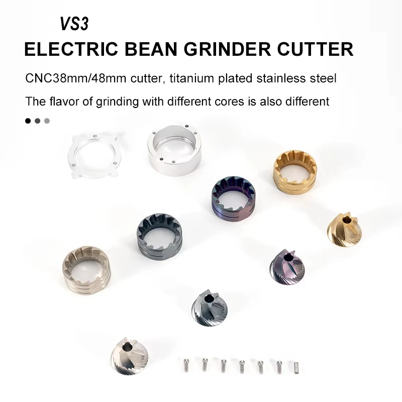 CAFOVO طاحونة لدغ ل 03 مطحنة حبوب البن 7 الأساسية 48 مللي متر لدغ 6 الأساسية 38 مللي متر لدغ اسبريسو مطحنة القهوة الكهربائية الملحقات #1
