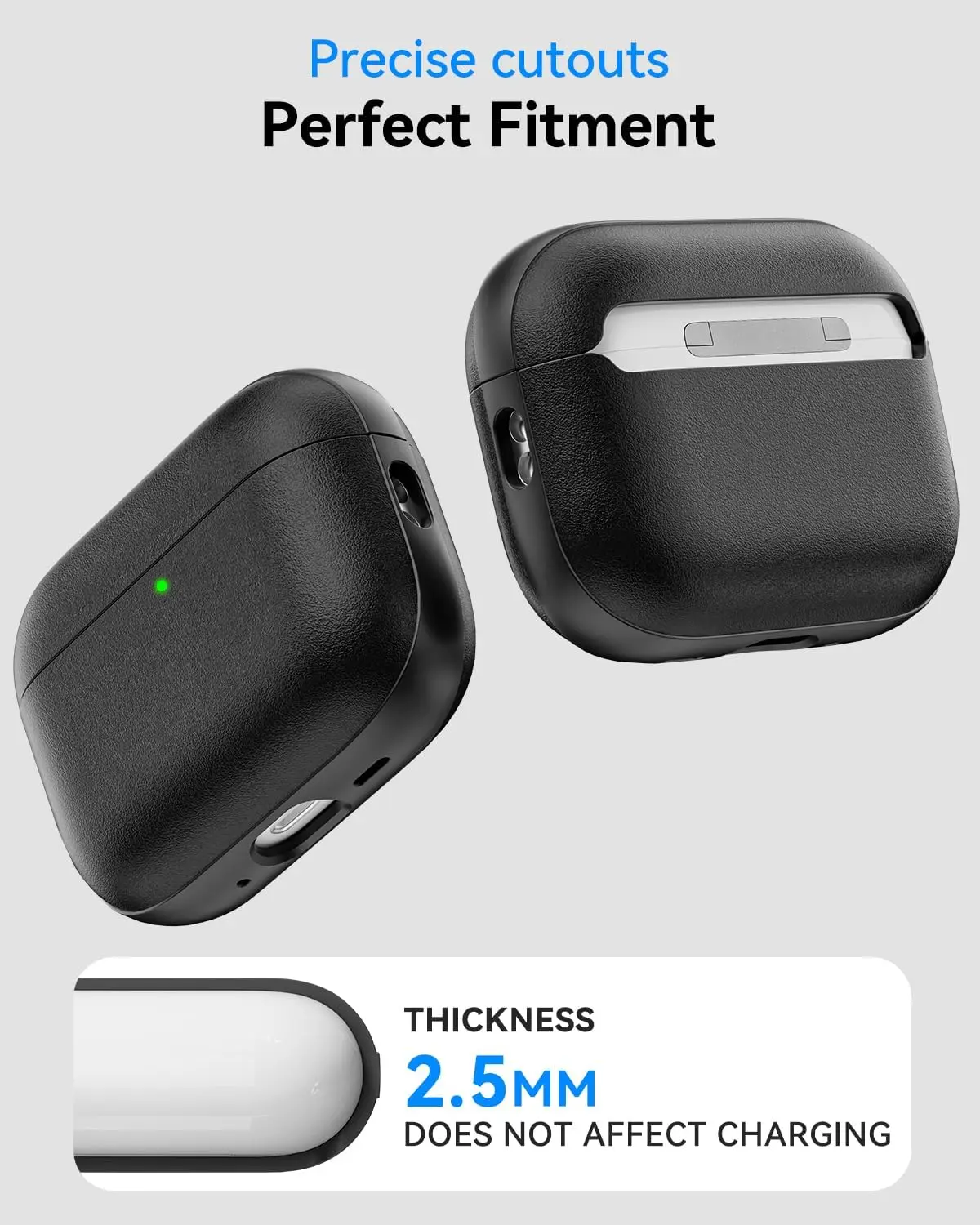 For AirPods Pro 3 Earphone Case with Cleaning Kit Leather Texture Full Body Protective Case for AirPods Pro 3rd Generation(2026)