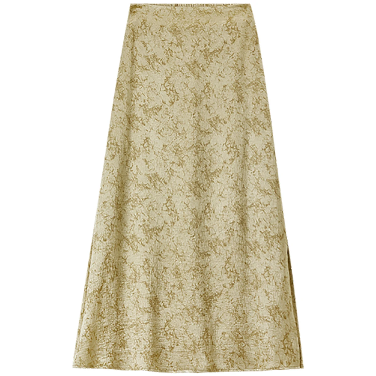 SENTUBILA Chinese Style Womens Skirts 2025 Spring Summer A-line Midi Elegant Lace Up High-waist Slit Female Long Skirt 152Q80150