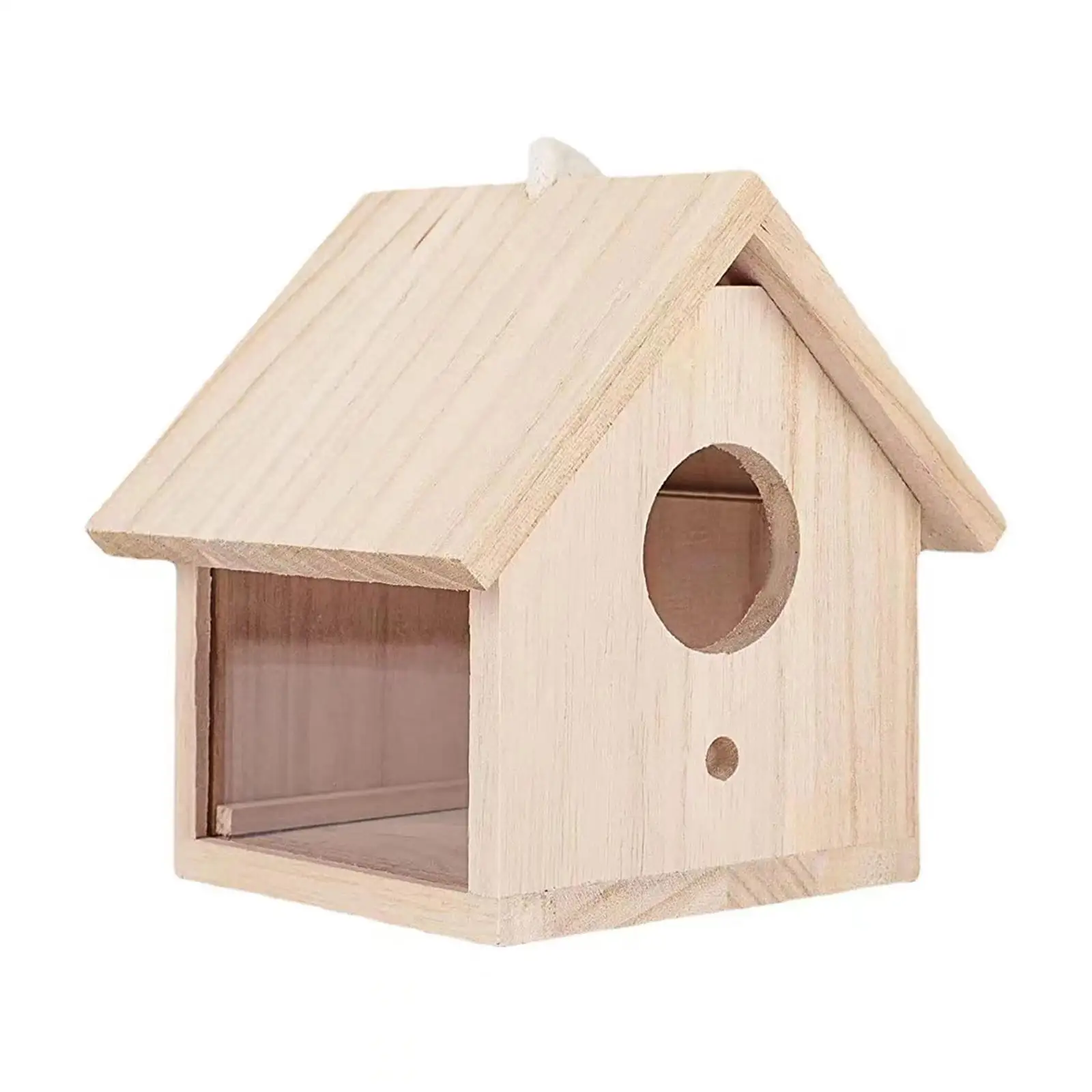 Bird House Wooden Bird Box for Wild Bird Viewing Small Birds Outside Outdoor